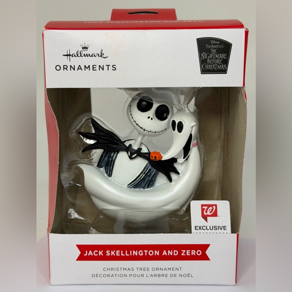 Hallmark Disney Nightmare Before Christmas Jack Skellington and Zero Ornament
